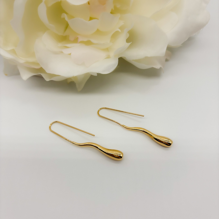 Gold Drip Dangle Earrings