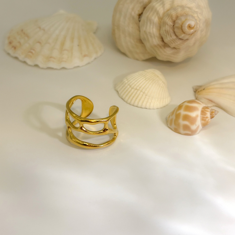 Gold Wave Ring