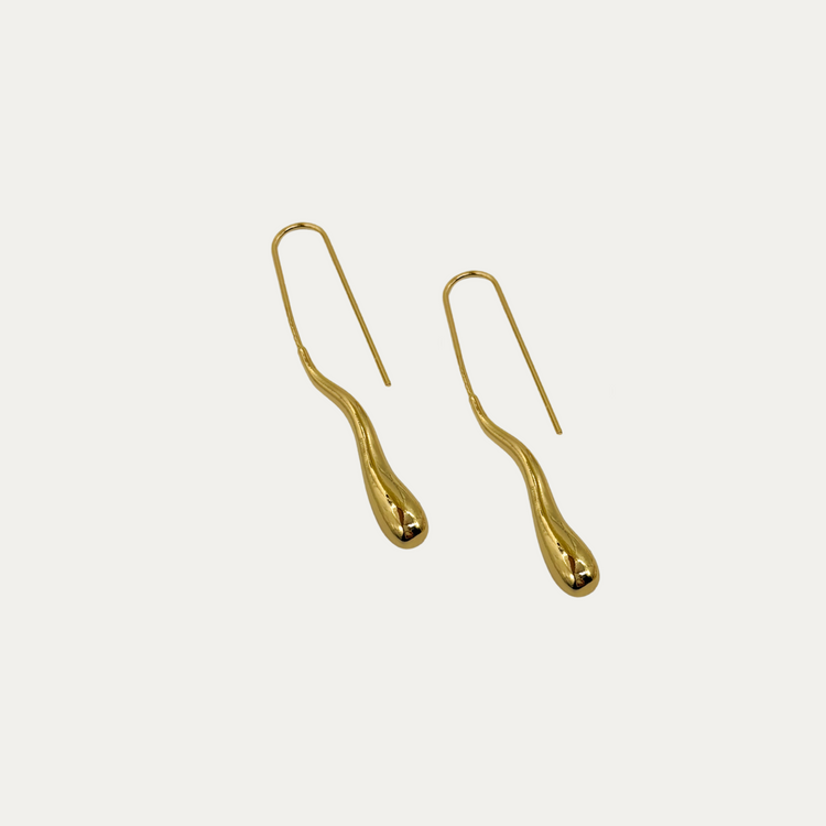 Gold Drip Dangle Earrings
