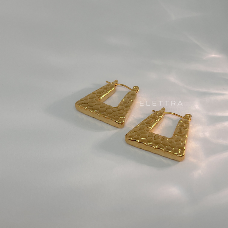 U-Shape Gold Hoop Earrings