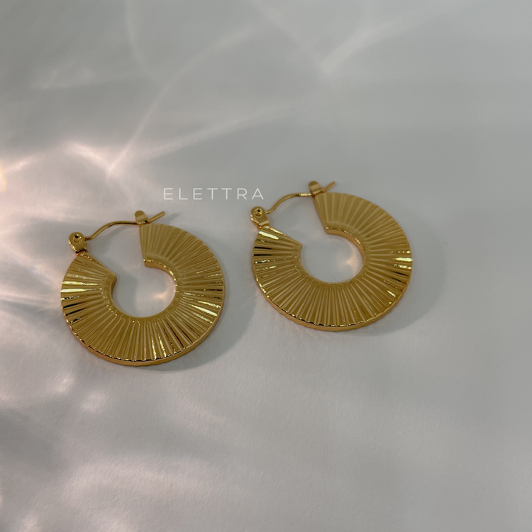 Gold Statement Hoop Earrings