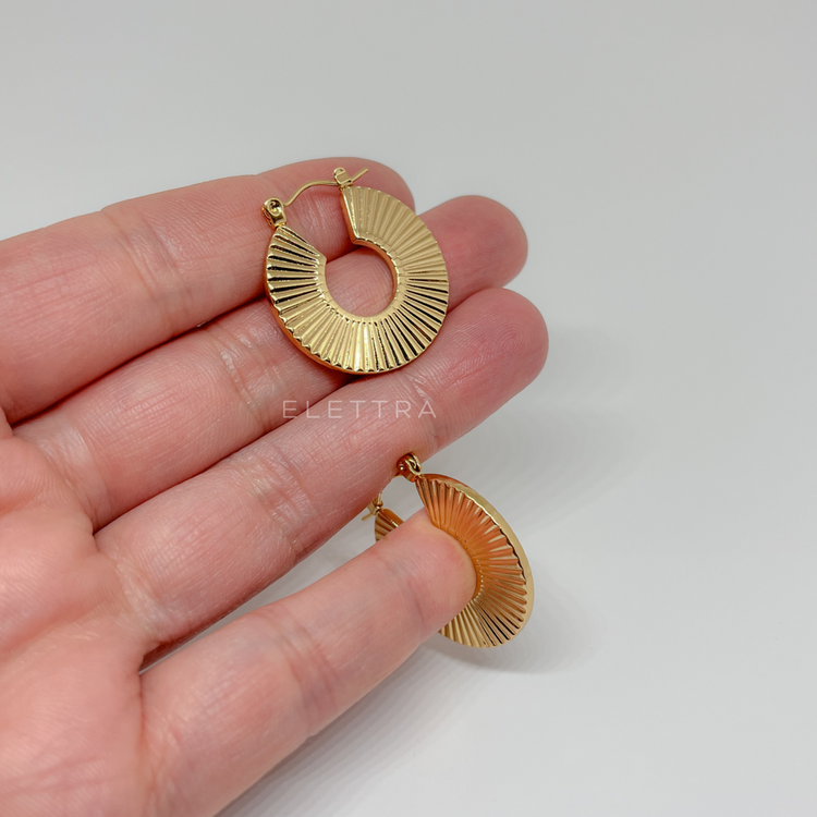 Gold Statement Hoop Earrings