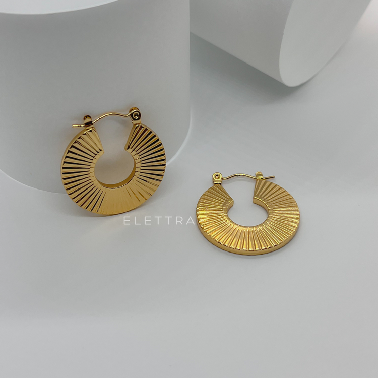 Gold Statement Hoop Earrings