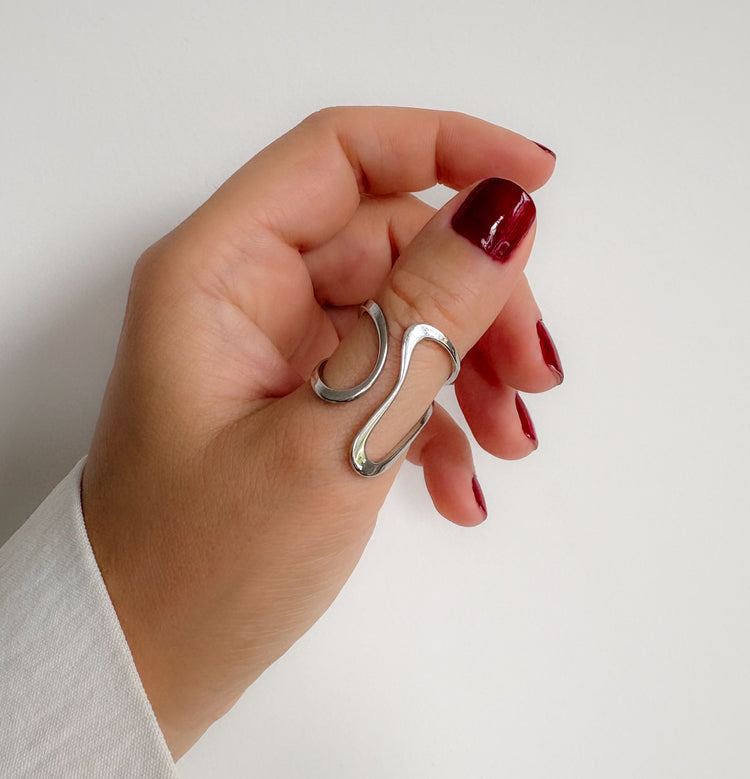Silver Wavy Ring