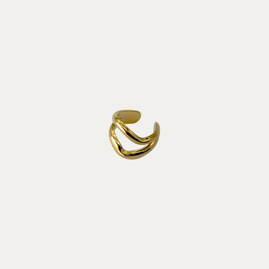 Gold Wave Ear Cuff