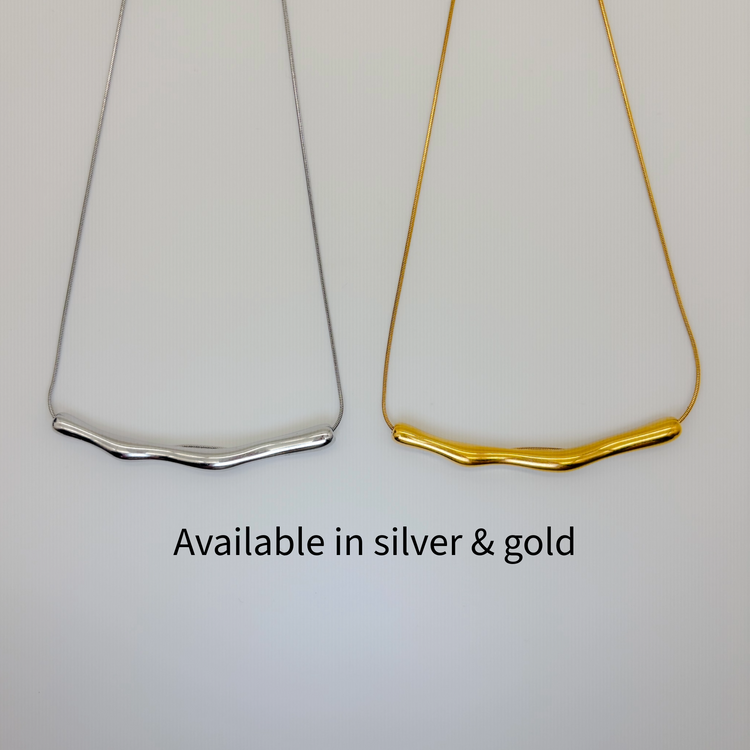 Silver Wave Necklace