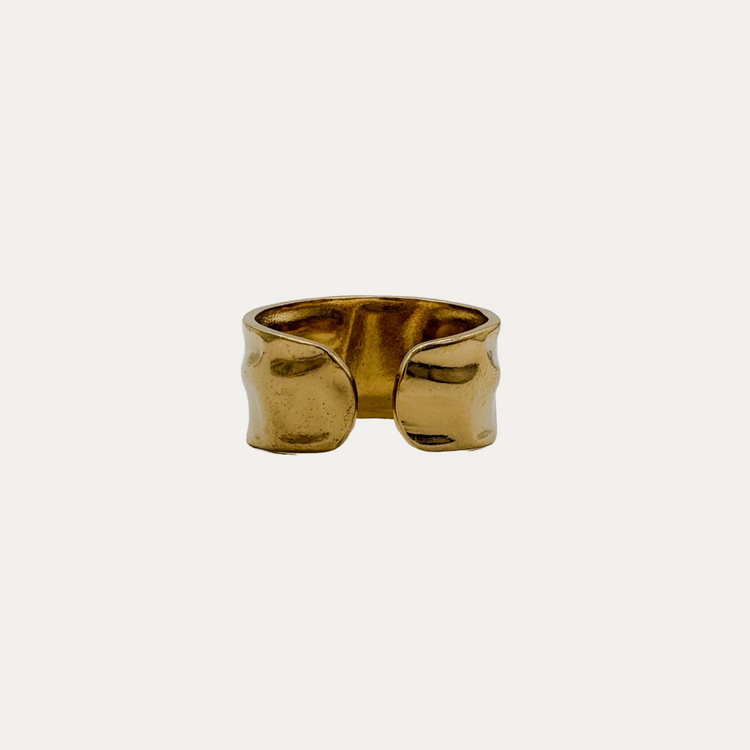 Gold Cigar Band Ring