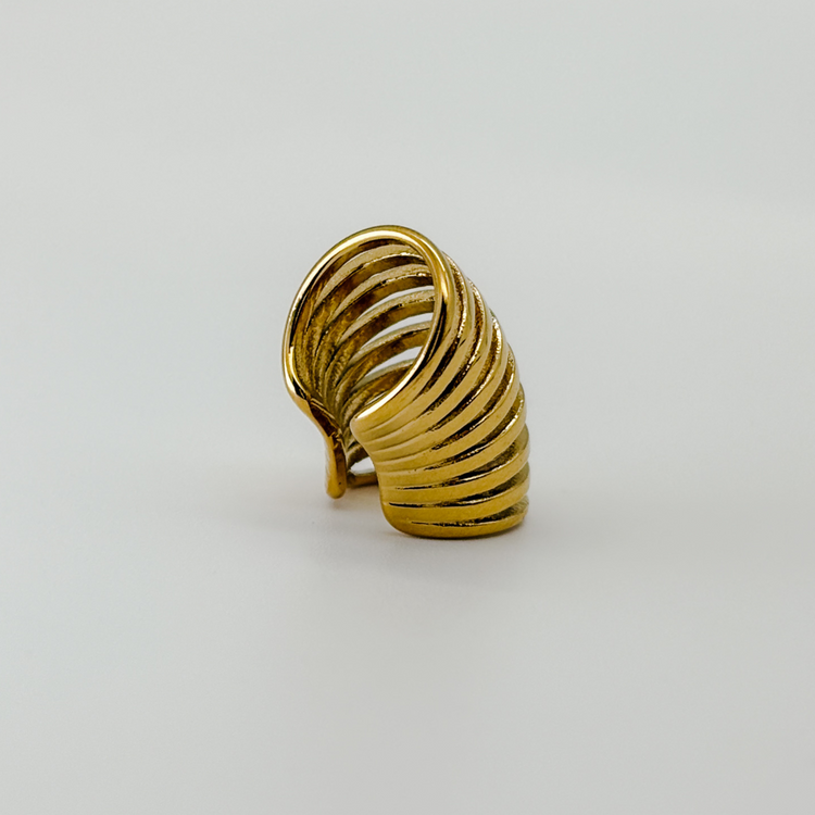 Gold-Plated Wide Ear cuff