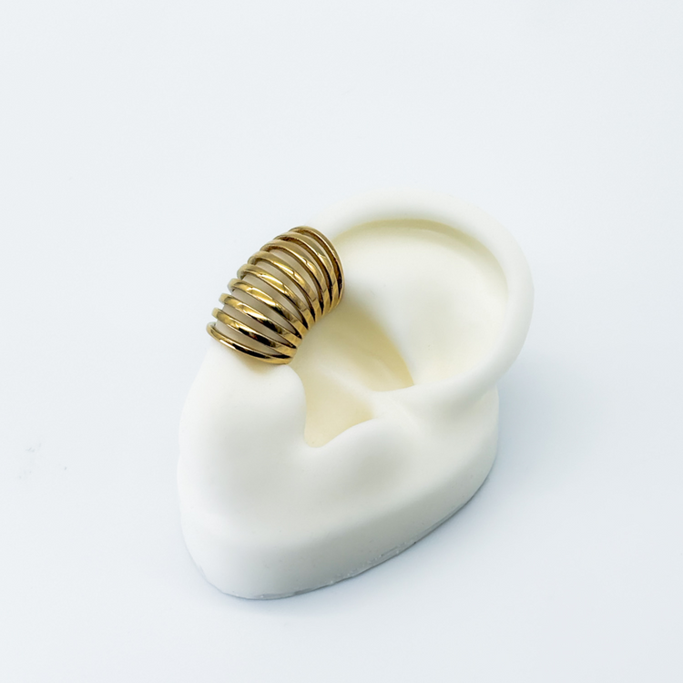 Gold-Plated Wide Ear cuff