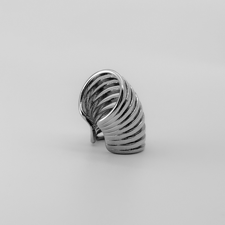 Silver Wide Ear Cuff