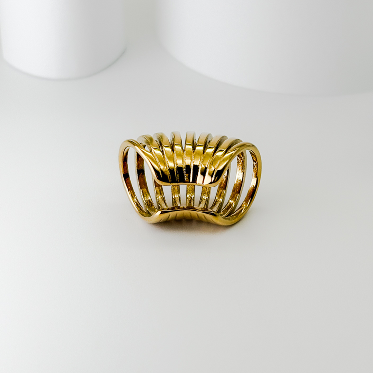 Gold-Plated Wide Ear cuff