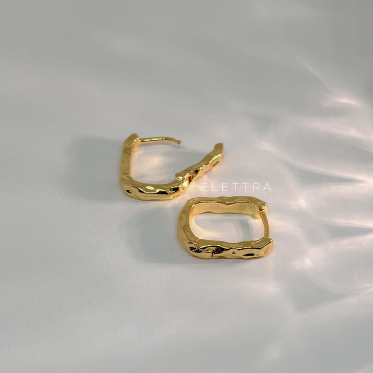 Small Gold U-Shape Huggie Earrings