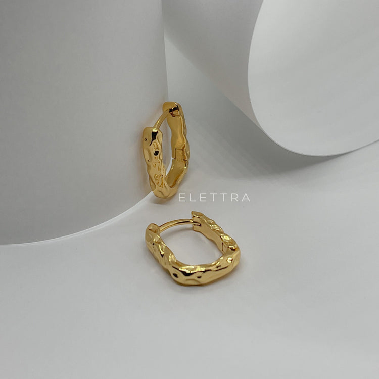 Small Gold U-Shape Huggie Earrings