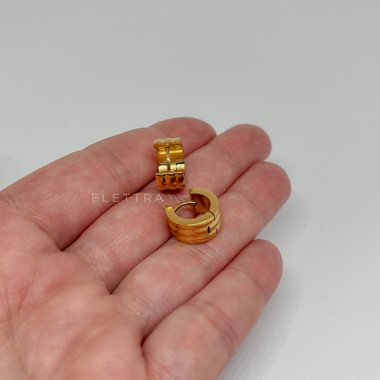 Gold Minimalistic Huggie Earrings
